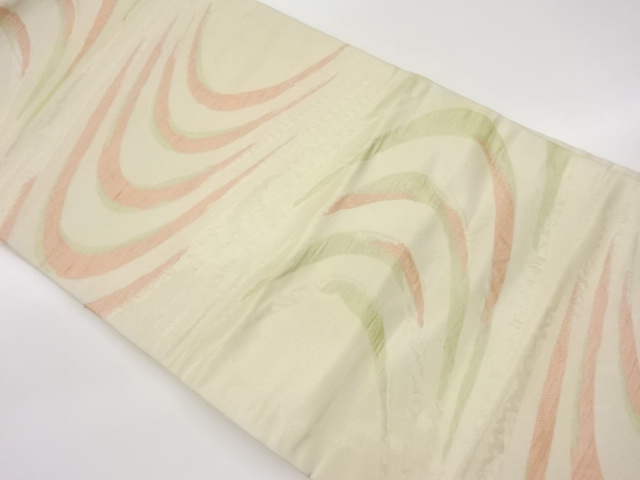 曲線模様織出し名古屋帯